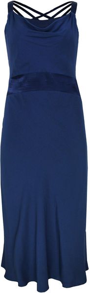 Ann Harvey Midnight Satin Back Crepe Maxi Dress - Lyst