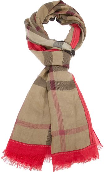 Burberry Check Print Scarf - Lyst