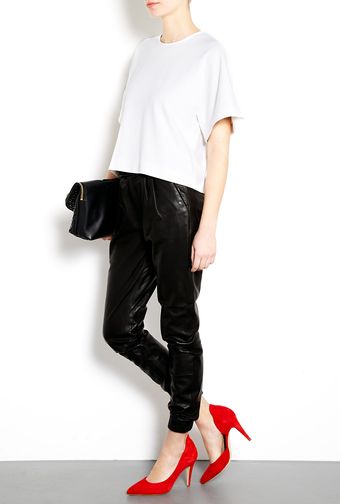 Victoria Beckham Boxy Crop Tee - Lyst