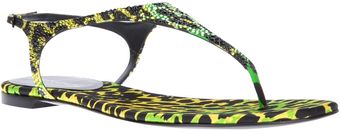 Casadei Printed Ankle Strap Sandal - Lyst