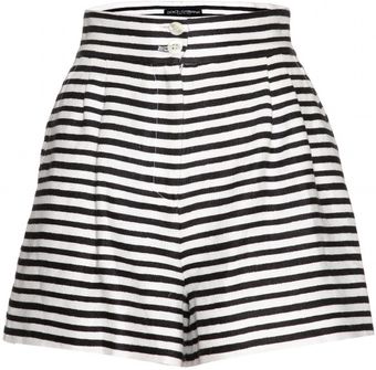 Dolce & Gabbana High-Waisted Linen Shorts - Lyst