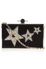Jason Wu Star Embroidered Satin Box Clutch
