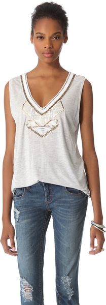 Love Sam Jersey Beaded Tee - Lyst