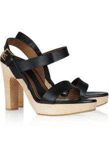 Marni Leather and Wood Sandals - Lyst