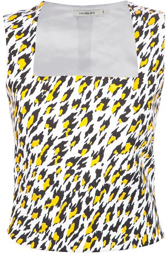 Thierry Mugler Leopard Print Tank Top - Lyst