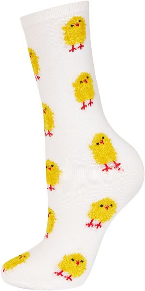 Topshop Cream Fluffy Chick Ankle Socks - Lyst