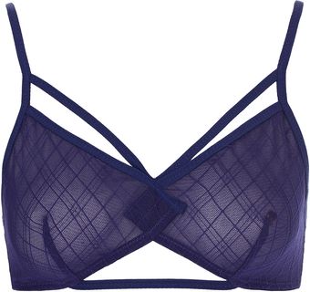 Topshop Zig Zag Mesh Strappy Triangle Bra - Lyst
