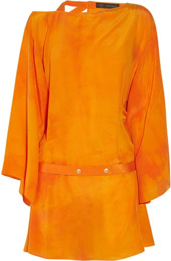 Versace Tie-Dye Silk Mini Dress - Lyst