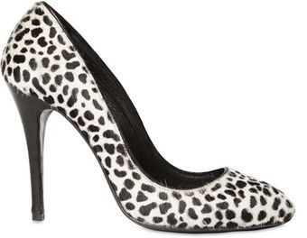 American Retro 100mm Leopard Print Ponyskin Pumps - Lyst