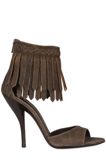 Bottega Veneta Vintaged Leather Fringed Sandals - Lyst