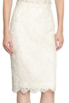 Dolce & Gabbana Lace Pencil Skirt - Lyst