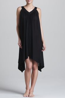 Donna Karan New York Batiste Woven Gown Short Black - Lyst