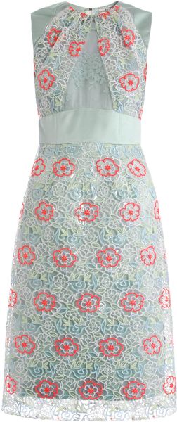 Erdem Alicia Embroidered Overlay Dress - Lyst