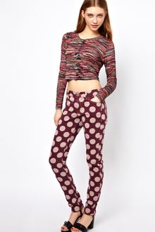 House Of Holland Skinny Jeans with Polka Dot Print - Lyst