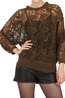 Isabel Marant Guipure Lace Cotton Sweatshirt - Lyst
