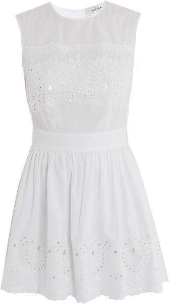 Lover Broderie Anglaise Skating Dress - Lyst