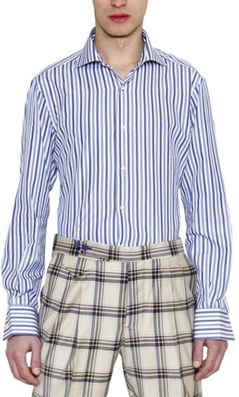 Manuel Vanni Striped Cotton Shirt - Lyst