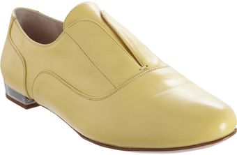 Miu Miu Laceless Metallic Heel Oxford - Lyst