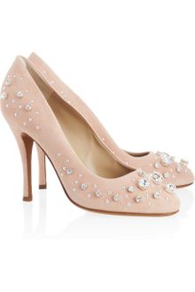 Moschino Cheap & Chic Crystal Embellished Suede Pumps - Lyst