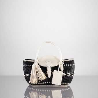 Ralph Lauren Twotoned Vachetta Basket Tote - Lyst