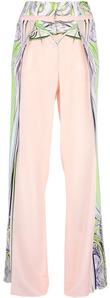 Roberto Cavalli Printed Wide Leg Trouser - Lyst