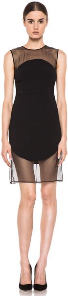Stella McCartney Stretch Cady Dress in Black - Lyst