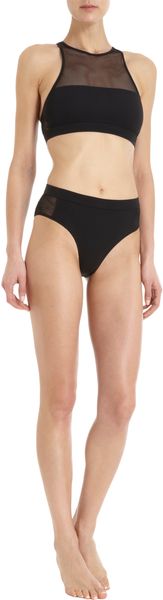 T By Alexander Wang Mesh Combo Bikini Bottom - Lyst