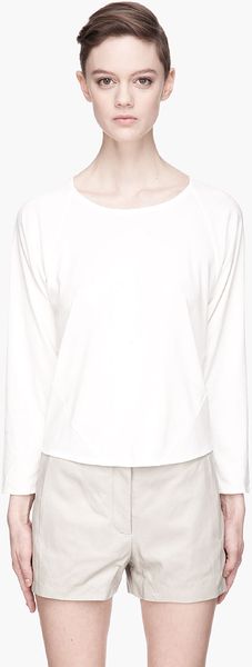 Theyskens' Theory White Dolman Sleeve Bristal Shirt - Lyst