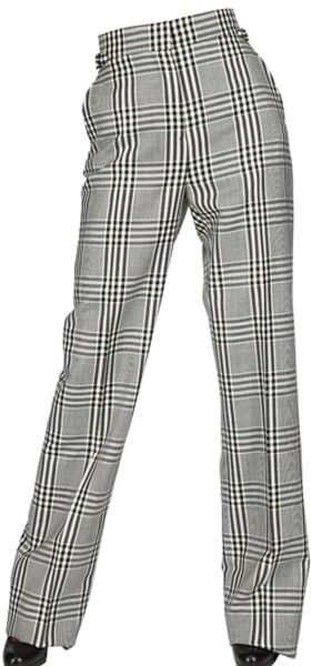 Tom Ford Large Check Cool Wool Wide Trousers - Lyst