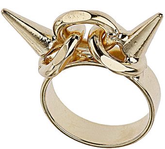 Topshop Spike Chain Ring - Lyst