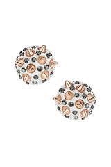 Topshop Spike Stone Dome Stud Earrings