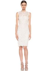 Valentino Rebrode Lace Sleeveless Embroidered Dress 
