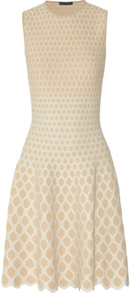 Alexander McQueen Honeycomb Stretch Knit Dress - Lyst