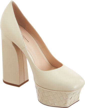Bottega Veneta Intrecciato Platform Pump - Lyst
