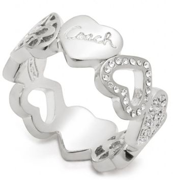 Coach Miranda Heart Band Ring - Lyst
