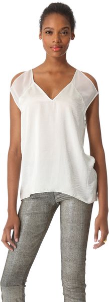 Helmut Lang Chroma Drape Cutout Top - Lyst