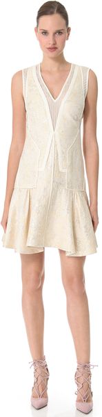 J. Mendel Piped Brocade Dress - Lyst