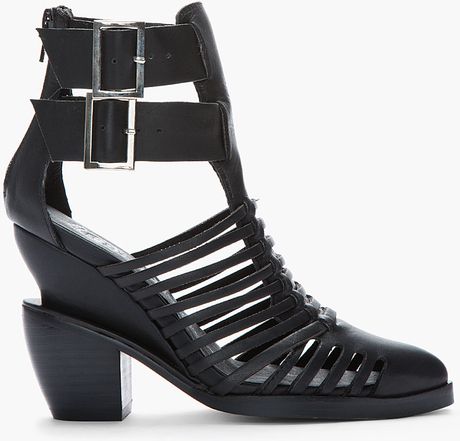 jeffrey campbell black boots with buckles
