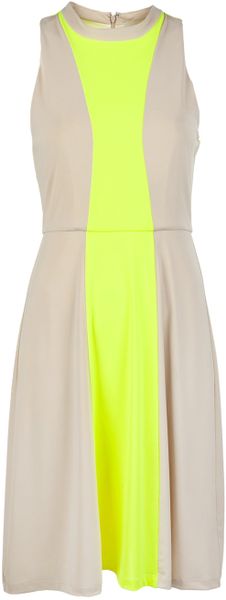 Kaelen High Neck Neon Dress - Lyst