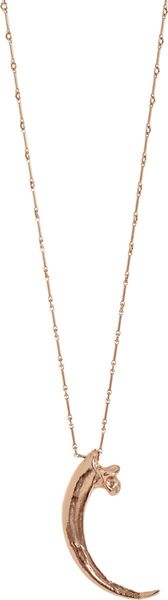 Pamela Love Rose Gold Large Eagle Claw Pendant Necklace - Lyst