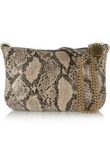 Stella McCartney Laminated Faux Python Shoulder Bag