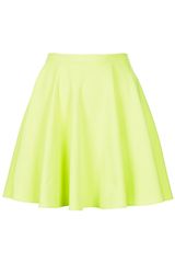Topshop Fluro Mini Skater Skirt
