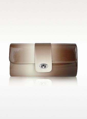 Julia Cocco' Degrade Patent Ecoleather Clutch Wchain Strap - Lyst