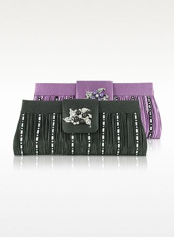 Julia Cocco' Jeweled Satin Evening Clutch - Lyst
