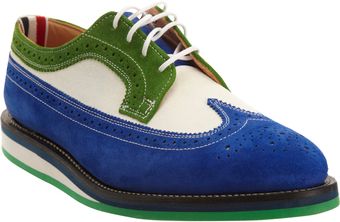 Thom Browne Tricolor Wingtip Brogue On Micro Sole - Lyst