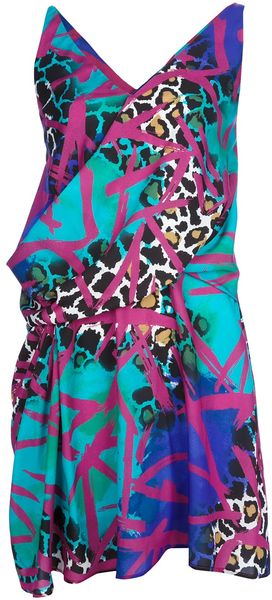 Space Printed Dress - Lyst