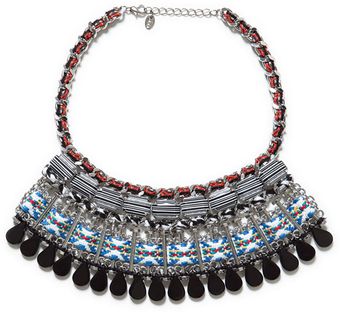Zara Multicolored Ethnic Necklace with Stones - Lyst