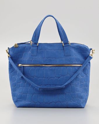 Clare Vivier Ocodileembossed Leather Satch - Lyst