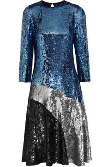 Jonathan Saunders Jerri Sequined Crepe De Chine Dress - Lyst