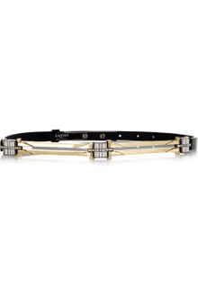 Lanvin Crystal Metal and Leather Belt - Lyst
